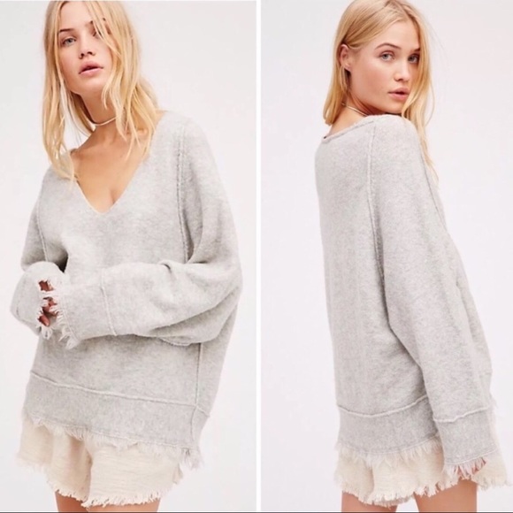 Free People Sweaters - Free People Irresistible Fringe V neck sweater M